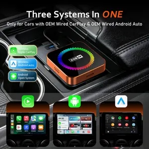 Orange Ai Cube Wireless Carplay Adapter, Portable Wireless Carplay, Compatible with iPhone and Android Auto, Supports Netflix, AI Box with TF Card Slot, Plug-and-Play, Setup for Carplay, for iOS 10+ and Vehicles from 2015 Onward