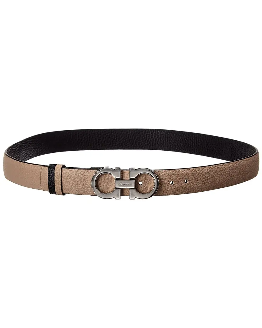 Ferragamo Gancini Reversible & Adjustable Leather Belt