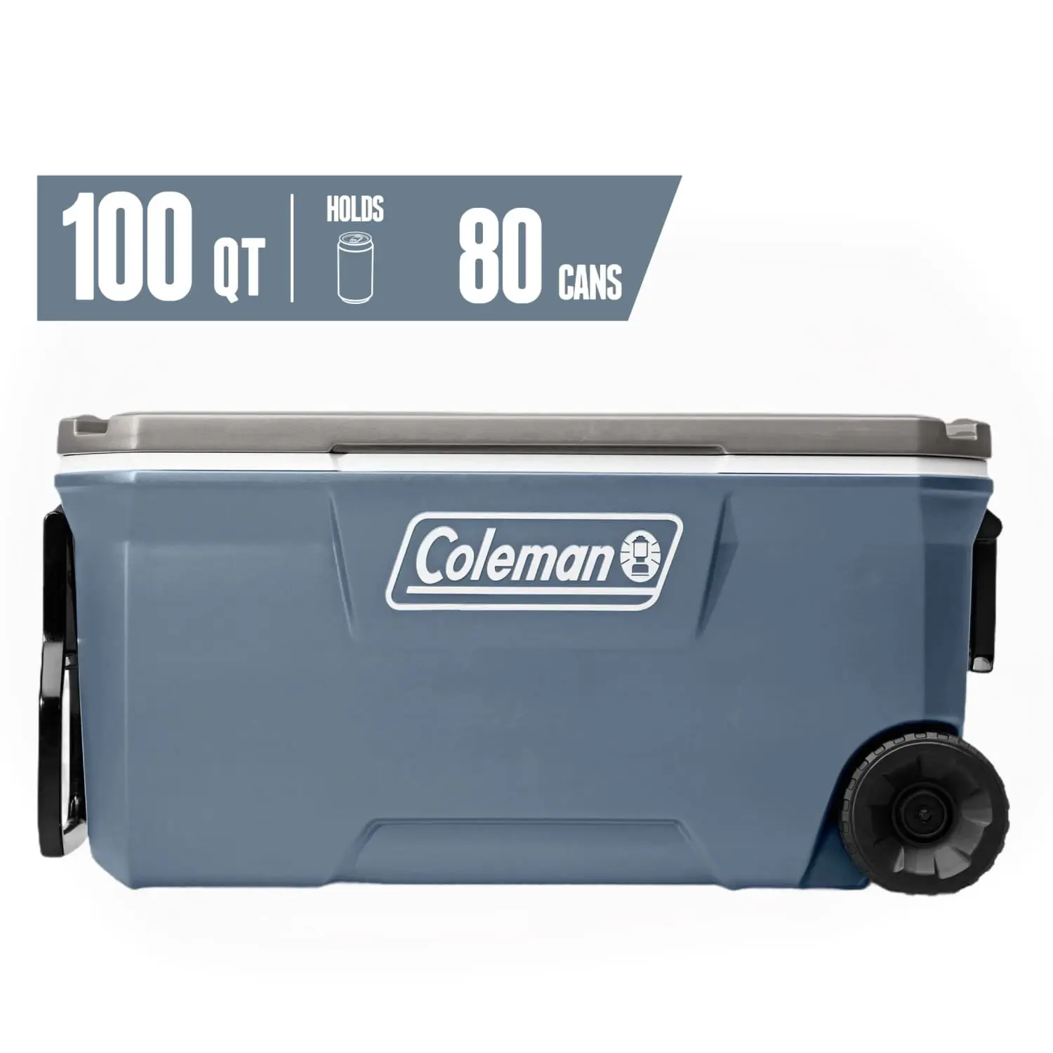 Coleman Classic 100 QT Hard-Sided Ice Chest Cooler with Wheels, Lakeside Blue