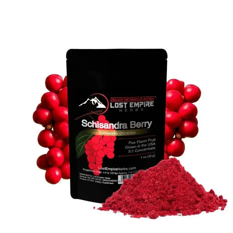 Lost Empire Herbs Organic Schisandra Berry 5:1 Extract 30 Grams - Adaptogen Dietary Supplement for Energy, Mental Clarity, Liver Detox, Eye, Skin and Hair Health Plus Even More Benefits