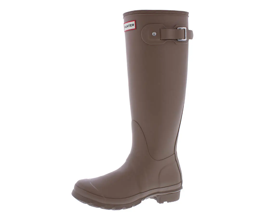 HUNTER Women's Original Tall Wellington Boot in Solid Black, Waterproof Rubber Footwear for Rainy Days and Outdoor Festivals