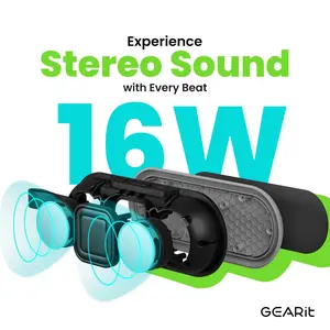 GEARit SoundBrick RGB Wireless Golf Magnetic Bluetooth Speaker 16W Audio Output IPX6 Water-Resistant Portable Stereo Sound with Every Beat Weatherproof Loudspeaker System for Golfers and Travelers