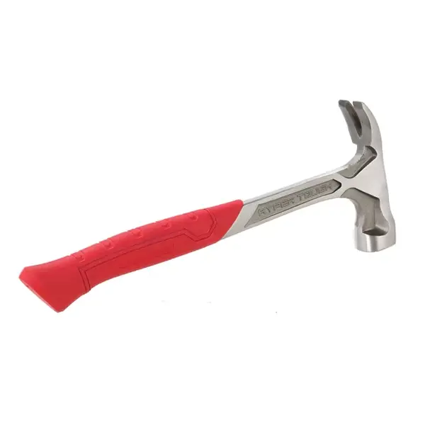 All-Steel Heavy-Duty Rip Claw Framing Hammer, Shock-Absorbing Textured Rubber Grip Handle