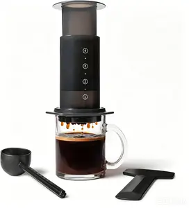 All-in-One Manual Coffee Press Multi Style Brewer Makes Espresso Pour Over French Style Coffee 2 Min Fast Low Bitterness Rich Flavor Small Portable Coffee Maker for Travel Camping Household Use