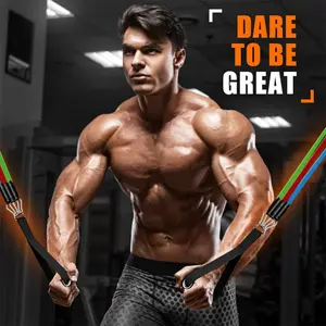 Exercise Bands with Straps–Pilates,Home Gym Equipment Workout Bands for Full-Body Toning,Portable Fitness Gear,Hand Grip, Elastic Bands for Yoga Calisthenics Tools dealsforyoudays