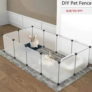 Playpen Small Pet Freely Combined Foldable Dog Cage Yard Fence for Dog Cat Kitten Rabbit Guinea Pig Bunny Hedgehogs