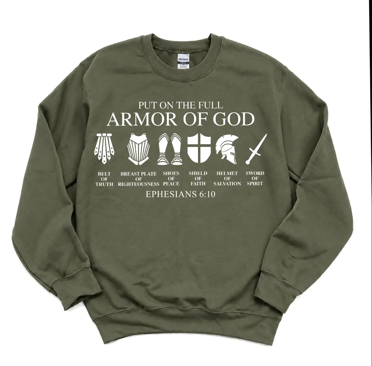 Put on The Full Armor of God Sweathirt, Christian Gifts, Catholic Shirt, Christian Shirts, Bible Verse Shirt