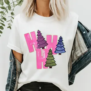 HOHOHO Iron-On Sequin Patches Cute Christmas Tree Embroidered Applique Large DIY Fashion Accessories Trendy Decoration for Clothing Backpacks
