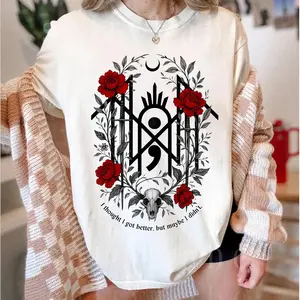 Retro Sleep Token Floral Red Tee Supporting 2025 Tour New Music Concert Gift for Fans