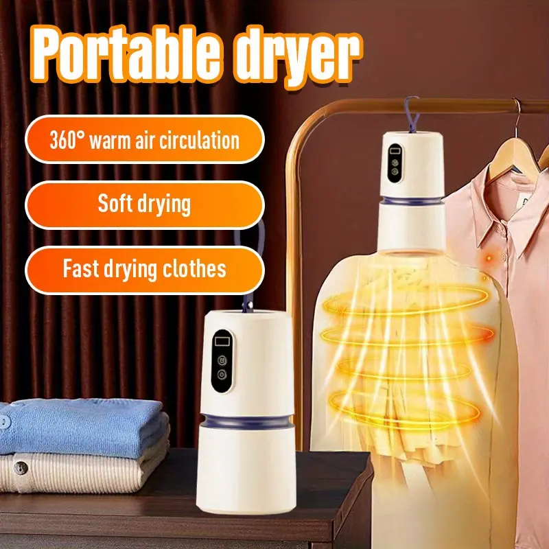 New Upgraded Multifunctional Portable Mini Dryer - Compact and Convenient Drying Solution for Apartments, Hostels & RVs with Quick Easy Use Methods, Includes a dring Bag Suitable for Delicate Clothing