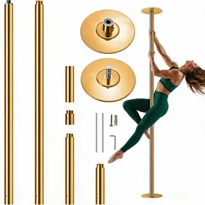 Professional Dancing Pole Kit, Heavy-Duty Steel Dance Pole, Height Adjustable Removable Spinning Static Dual Mode, Portable Dance Equipment for Home, Studio, Gym and Stage Performance