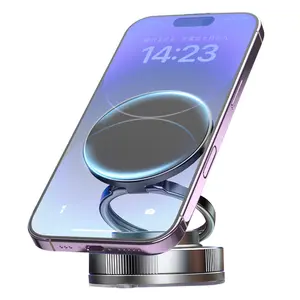 Hot Selling Zinc Alloy Flexible Vacuum Suction Firm Magsafe Magnetic Mobile Phone Adjustable Holder for Car