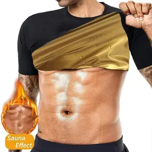 Warm compression shirt, men's sweat sauna T-shirt, waist trainer, shapewear, fitness shapewear, pullover, vestRAIMENTRY