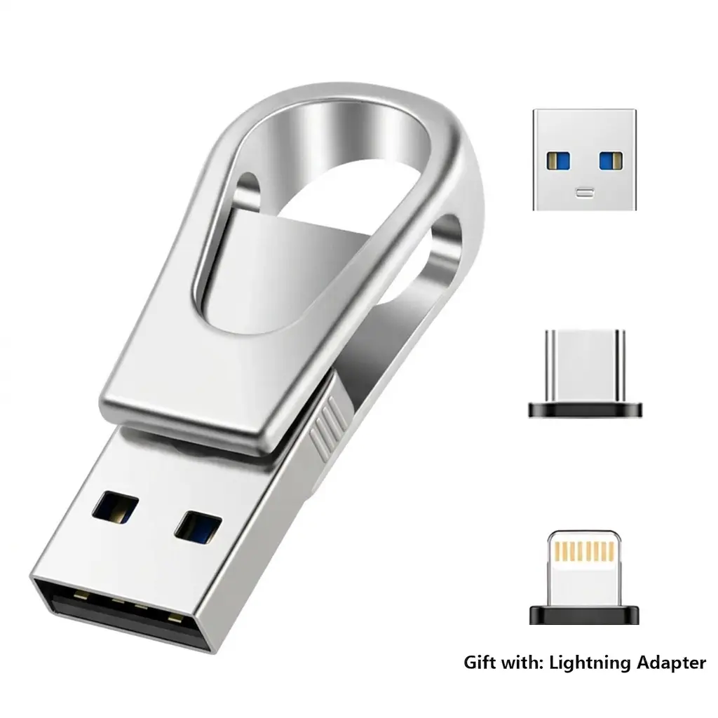3-in-1 USB-C Flash Drive, OTG High Speed External Storage, Dual Interface Memory Stick for Phone & Computer, Compatible with iPhone Android PC, Portable Data Backup for Students | sohochic