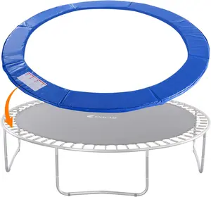 Exacme Trampoline Pad Replacement 16 15 14 13 12 10 8 Foot, Waterproof Safety Spring Cover round Frame Pad, No Hole for Pole Exacme trampolines