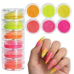 Chrome Nail Powder Holographic Finish Laser Pigment Dust, UV Gel Compatible Polish Manicure Material, Professional Nails Art Supplies