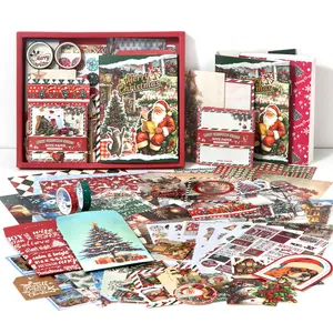 Christmas Vintage Aesthetic Scrapbooking Kit – Medieval Chapter Series, 157 Pcs Gift Box, Magic Books, Neruda Love, Green Forest & Rose Garden Designs for DIY Crafts, Journals & Planners，TikTokShopJumpstartSale