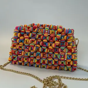 Tia Handmade Beaded Bag - Stylish & Practical Handbag with magnetic clasp closure for Everyday Use, Lightweight & Durable Design, Perfect for Essentials