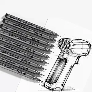 9pcs Outline Pens High-Quality Fineliner Markers Sketching Border Pen Student Drawing Tools Set