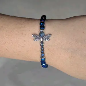 Dragonfly Bracelet - Simple Design with Dragonfly Charm and Beads