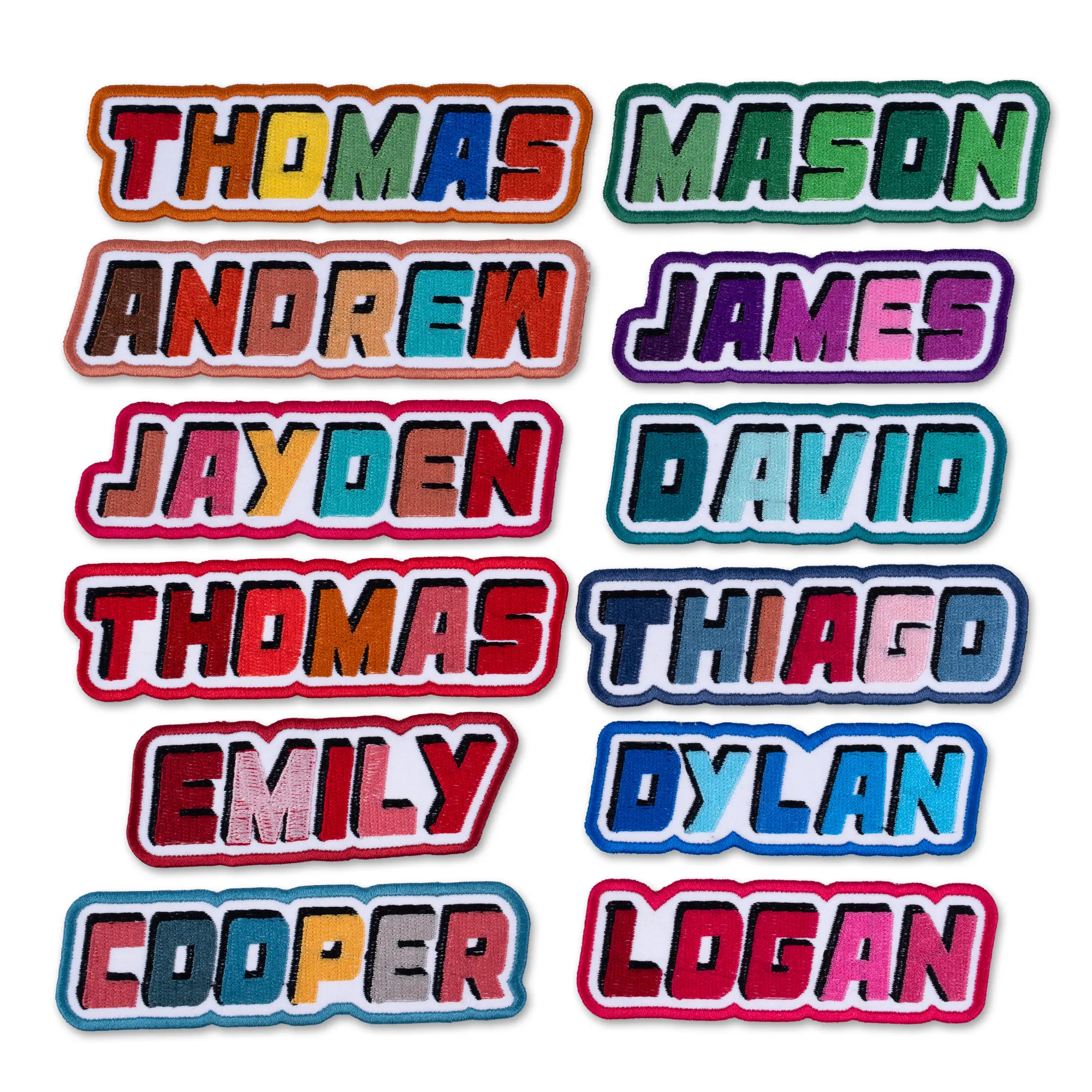 Custom Embroidered Name Iron On Patch, Custom Name Patch, Iron On Patches for Clothes Jackets Backpacks Hats, Personalized Name Patches