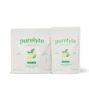 Purelyte Electrolyte Drink Mix – Sugar-Free Hydration Powder Packets – Clean Electrolytes with Trace Minerals – Lemon Lime, 12 Sticks, 30 Sticks, 60 Serving Tub