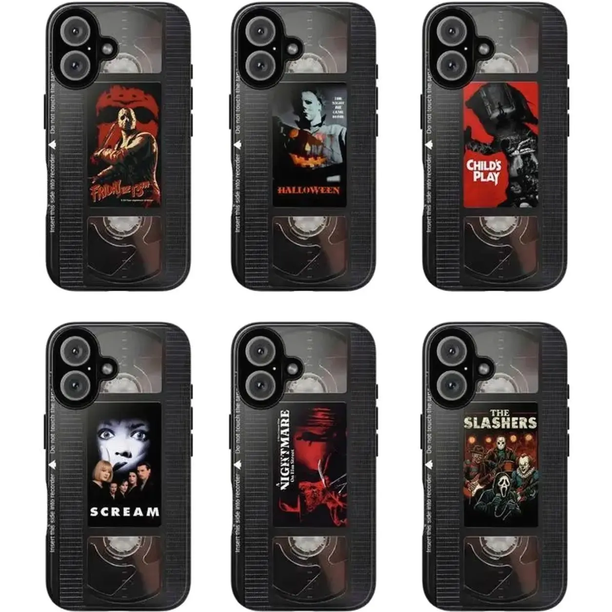 Sceam Movie Retro VHS Tapes Phone Case Compatible with iPhone X, 11, 12, 13, 14, 15, 16, 17 & Samsung