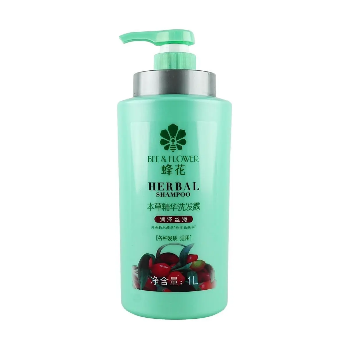 BEE&FLOWER Herbal Essence Shampoo with Goji & He Shou Wu - 1L | Nourishing, Silky, Smooth & Shiny Hair Treatment BEE&FLOWER Herbal Essence Shampoo with Goji & He Shou Wu - 1L | Nourishing, Silky, Smooth & Shiny Hair Treatment