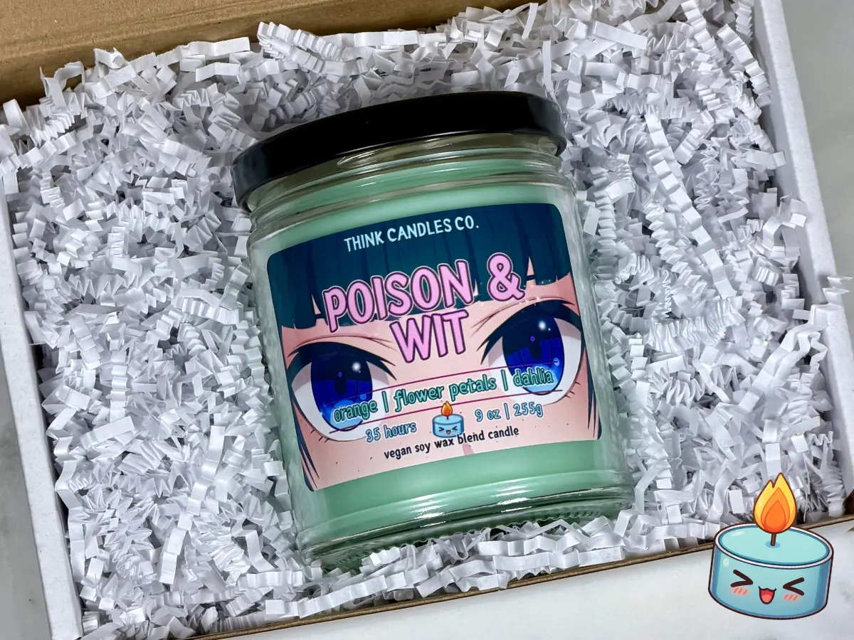 Poison & Wit Candle | Hand Poured Vegan Wax Blend Candle | 9 oz Candle