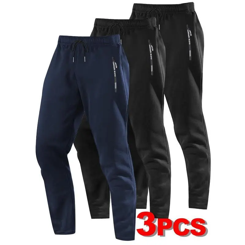 3PackMen'sSportsJoggerPantswithZipPocketandDrawstringWaist,Polyester-SpandexBlend,RegularVersion,ComfortableAllSeasons,NavyBlueandBlack,PerfectforGymandCasualWear,casualPants|RegularStylePants|AdjustableBel 3PackMen'sSportsJoggerPantswithZipPocketandDrawstringWaist,Polyester-SpandexBlend,RegularVersion,ComfortableAllSeasons,NavyBlueandBlack,PerfectforGymandCasualWear,casualPants|RegularStylePants|AdjustableBel