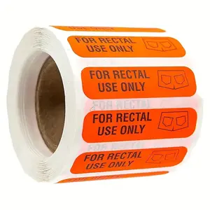 500pcs "For Rectal Use Only" Funny Medical Stickers - Bright Orange Bathroom Prank, Medical Training, Party Decoration - Bold Text, Easy to Tear and Stick Labels, Hospital Gifts, Fun Bathroom Accessories, Prank Gifts, High-Quality Printing, Novelty Sticke