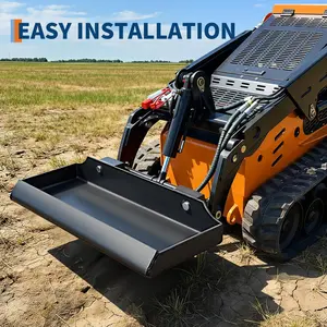 Heavy-Duty Mini Skid Steer Quick Attach Mounting Plate – All-purpose Weldable Steel Adapter – Compatible with Toro Dingo, Ditch Witch, Ramrod, Fighter – All-Purpose Use – Black