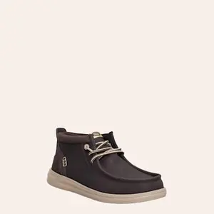 Hey Dude Men's Wally Mole Brown & Tan Moc Toe Casual Shoes
