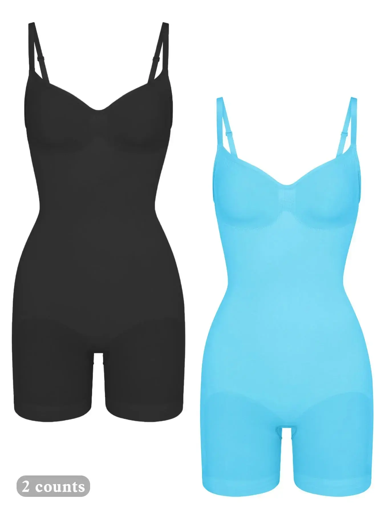 Women's Solid Scoop Neck Seamless Sculpting Figure Flattering Fit Shapewear Cami Romper, Casual Tummy Control Butt Lifting Shapewear Bodysuit Underwear, Ladies Clothes for Indoor Outdoor Wear, Body Shaping Underwear, Womenswear