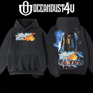 OceanDust4U Video Games 'Tekken 4' Hoodie 100% Premium Cotton Oversized Fit Pre-Washed Unisex Classic Top American Made