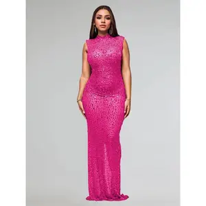 Women's Glitter Party Dress, Elegant Evening Party Gown, Ladies Clothes for All Seasons, Formal Womenswear