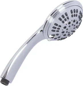 Aqua Elegante 6 Function Luxury Handheld Shower Head - Adjustable Pressure Rainfall Spray with Removable Nozzle for the Bathroom, Chrome Aqua Elegante