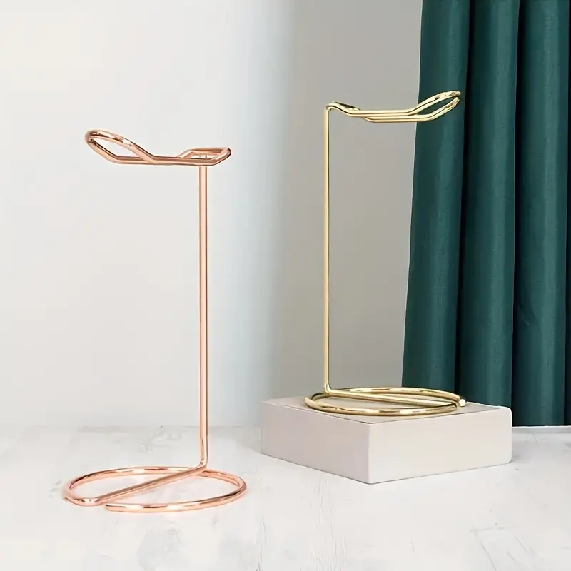 1pc Metal Base Headphone Stand, Headphone Accessories, Headphone Organizer, Metal Headphone Holder, Earphone Display Rack Hanger for Table Desk Headphone Storage