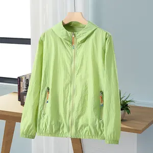 New summer cross-border sun protection clothing for men and women, casual hooded plus-size jacket, men's summer thin sun protection clothing, trendy for both men and women