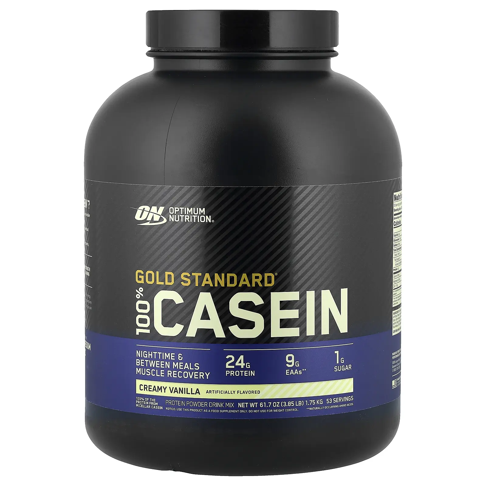 Optimum Nutrition Gold Standard® 100% Casein, Creamy Vanilla, 3.85 lb (1.75 kg)