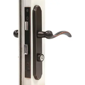 Certified Storm Door Revere Mortise Aged Bronze Handle Set, Storm Door Handle Replacement with Keyed Deadbolt
