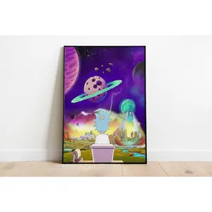 Rick And Morty Poster, Funny Bathroom Print, Tv Show Poster, Bathroom Wall Decor, Rick And Morty Print, Aesthetic Room Decor, Wall Art, Gift