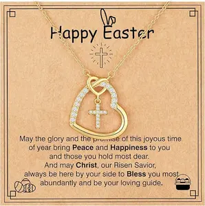 Graduation season gift ins S925 silver wind love cross stitch pendant necklace, girls niche design jewelry, student party affordable fashion clavicle chain