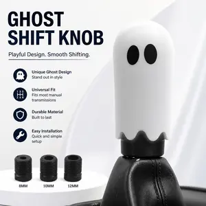 Halloween Ghost Gear Shift Knob, Halloween Style Car Interior Accessory, Fits Automatic Cars, Easy Installation, Perfect for DIY Mods, Car Accessories