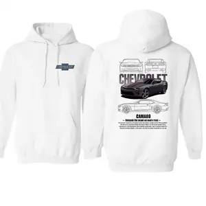 Chevrolet Camaro Hoodie, Muscle Car Sweatshirt, Classic Sport Car Winter Outdoors Style, Auto Racing Pullover, Men Long Sleeve Top Menswear