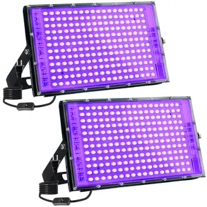 2 Pack 150W LED Blacklight, UV Black Lights for Glow Party, IP65 Waterproof Outdoor UV Floodlight for Black Light Party,Body Painting,Fluorescent Painting,Birthday Parties,Neon Party,Halloween