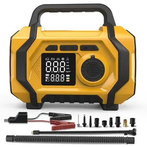 High Capacity Car Jump Starter All in One with Air Pump Vacuum for Emergency Vehicle Starting and Battery Jumping