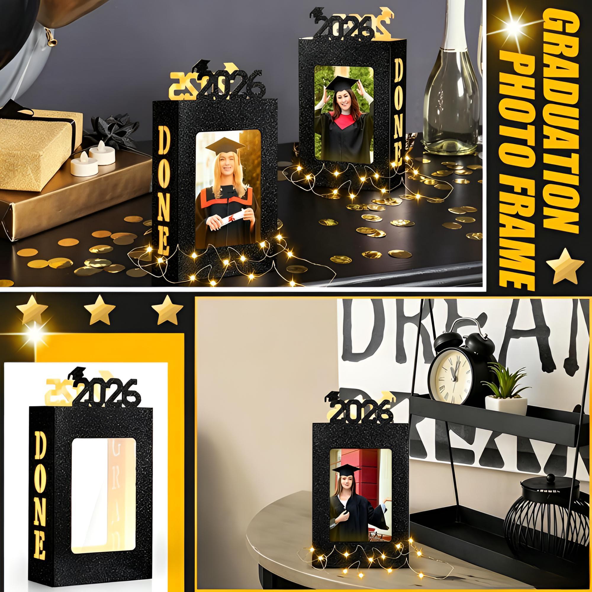 2026 Graduation Table Centerpieces 4/8Pcs Fit 4x6in Photo Grad Gifts Party Favor for Graduates