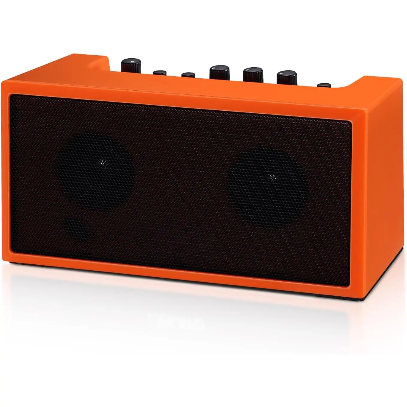 Mini Guitar Amplifier with Clean Overdrive Effects 5W Rchargeable Electric Guitar Amp Small Bass Amplifier  Bass Amplifier for Daily Practice,Orange