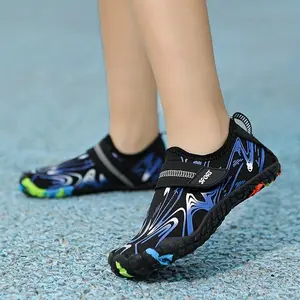 Boys' & Girls' Quick-Dry Water Shoes - Stripe, Adjustable, Breathable, Rubber Sole. Beach Swim Hike Surf Yoga, Ages ��14.